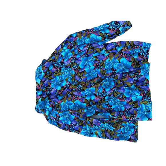 Norton McNaughton Hawaiian Classic Long Sleeve Floral Shirt Size 10 A000287 - Picture 7 of 10